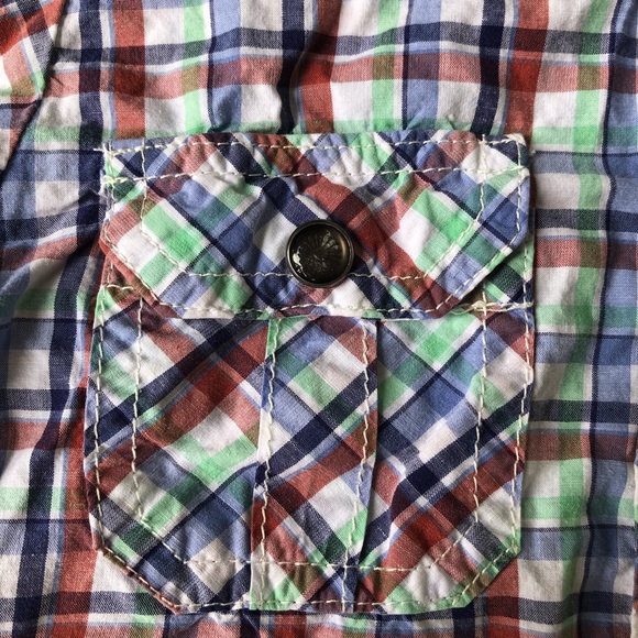 🏷 Baby Farm Boy plaid button up shirt 2T - Picture 5 of 9